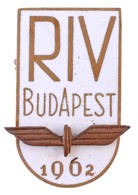 1962. 'RIV Budapest 1962' Zománcozott Br MÁV Jelvény (26x18mm) T:1- - Unclassified