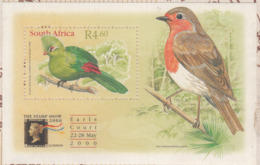 SOUTH AFRICA 2000- BIRDS- Kynsna Touraco & Eurasian Robin - M/S- MNH- Vogel- Oiseaux -Aves- - Coucous, Touracos