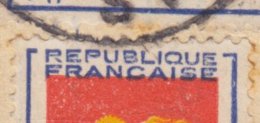 France Uprated Postal Stationery Ganzsache Entier 12 Fr. Marianne LES LILAS 1950 ERROR Variety In Uprated Stamps !! - Lettres & Documents