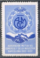 Viñetas  Agrupacion Mutua Comercio BARCELONA 1952, Label, Cinderella  * - Variedades & Curiosidades