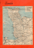 2 Cartes Télégraphique Téléphonique & Des Chemins De Fer Dépt MANCHE 50 Et MAINE Et LOIRE Année 1936 Collée Recto Verso - Europe