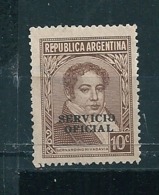 N° 342 Timbre De Service Bernerdino Rivadavia Timbre Argentine (1938) Oblitéré - Usati