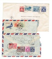 MARCOPHILIE - FORMOSE - ASIE - 3 ENVELOPPES DONT 1 RECOMMANDEE PAR AVION - 1950 - Briefe U. Dokumente