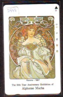 Télécarte Japon * PEINTURE FRANCE * ALPHONSE MUCHA *  ART (2558)  Japan * Phonecard * KUNST TELEFONKARTE - Peinture