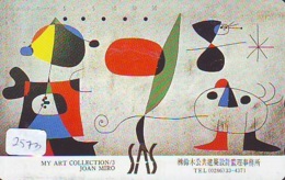 Télécarte Japon * JOAN MIRO *  ART (2573)  Japan * Phonecard * KUNST TELEFONKARTE - Peinture