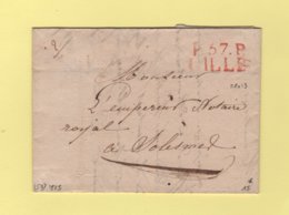 Lille - 57 - Nord - 1825 - Port Paye Destination Solesmes - 1801-1848: Precursors XIX