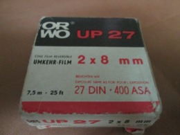 ORWO UP27  2x8mm 7,5m-25ft 25DIN 400ASA UMKHER- FILM - Bobines De Films: 35mm - 16mm - 9,5+8+S8mm