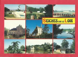 CPSM  Grand Format - Seiches Sur Le Loir  -  ( M.-et-L.) -   Multivues , Multivue - Seiches Sur Le Loir