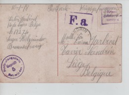 PR7419/ CP Scéne Bucolique PDG-POW Camp De Holzminden Braunschweig 1918 Diverses Censures > Nandrin C.d'arrivée - Kriegsgefangenschaft