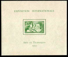 BLOC-FEUILLET De 1937 Des ETABLISSEMENTS DE L'OCEANIE "EXPOSITION INTERNATIONALE - ARTS ET TECHNIQUE 1937" - Blocchi & Foglietti