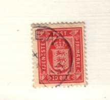 DANEMARK 1875/1902  SERVICE   YVERT N°S9 OBLITERE - Dienstmarken