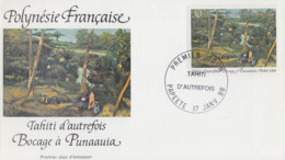 Enveloppe  FDC   1er  Jour    POLYNESIE    TAHITI   D' AUTREFOIS   1996 - FDC