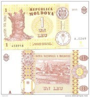 2015. Moldova, New 1Leu/2015, UNC - Moldawien (Moldau)