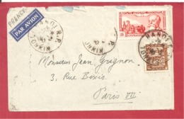 Y&T N°PA37+N°157  SAIGON Vers FRANCE  1940 - Airmail