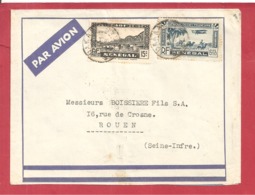 Y&T N°PA09+N°119  DAKAR  Vers FRANCE 1936 - Luftpost