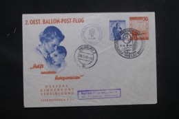 AUTRICHE - Enveloppe Par Ballon En 1949, Affranchissement Et Cachet Plaisants - L 43454 - Par Ballon