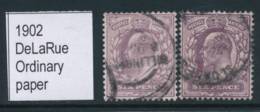 GB, 1902 6d Pale Dull Pur.+slate-pur., DLR Ordinary Paper, SG245246, Cat £44 - Used Stamps