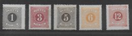 SUEDE - TAXE YVERT N°1/5 A * MH  - COTE = 28.5 EUR. - Unused Stamps