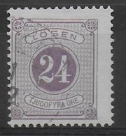 SUEDE - TAXE YVERT N°7A OBLITERE  - COTE = 25 EUR. - Used Stamps