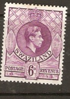 Swaziland  1938  SG 34  6d  Deep Magenta  Mounted Mint - Swaziland (...-1967)