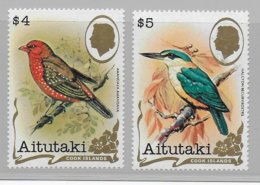 AITUTAKI - YVERT N° 326/327 ** MNH  - COTE = 67.5 EUR. - BIRDS / OISEAUX - Aitutaki