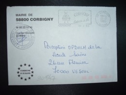 LETTRE MAIRIE OBL.MEC.10-7 1993 58 CORBIGNY NIEVRE - Otros & Sin Clasificación