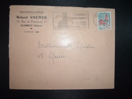 LETTRE TP COQ DE DECARIS 0,30 OBL.MEC.22-10 1966 CLAMECY NIEVRE (58) QUINCAILLERIE Roland VACHER - Sonstige & Ohne Zuordnung