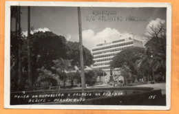 Recife Pernambuco Brazil 1950 Real Photo Postcard Mailed From Aruba Postcage Due SS Atlantic - Recife