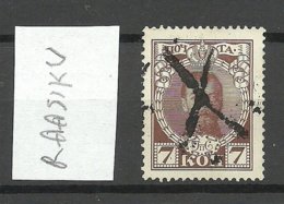 Russia Russland Stumme Stempel Mute Cancel Estonia Estland RAASIKU On 1913 Romanov Stamp - Franking Machines (EMA)