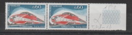 Turbotrain 1802 Ligne Blanche Entre Le Rail Et Le Cadre Sous Ur Timbre De Droite  ** MNH - Unused Stamps