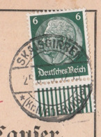 Ostpreussen Deutsches Reich Karte Mit Tagesstempel Skaisgirren Kr Niederung 1935 RB Gumbinnen - Storia Postale