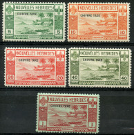 Nouvelles Hebrides (1938) Taxe N 11 à 15 * (charniere) - Unused Stamps