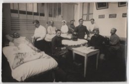 Carte Photo Militaria Hôpital Auxiliaire 58 LA FRETTE Isère Infirmières Médecin Nommés Salle Massage Durand Lyon - Guerre 1914-18