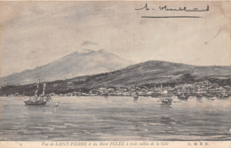 VUE DE SAINT-PIERRE, ET DU MONT-PELEE A TROIS MILLE DE LA CÔTE - Andere & Zonder Classificatie