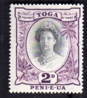 TONGA TOGA 1920 1935 QUEEN SALOTE REGINA PENCE 2p MNH - Tonga (...-1970)