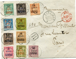 ZANZIBAR LETTRE RECOMMANDEE DEPART ZANZIBAR 1 DEC 97 POUR LA FRANCE - Storia Postale