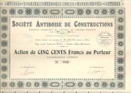 SOCIETE ANTIBOISE DE CONSTRUCTION - Autres & Non Classés