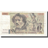 France, 100 Francs, Delacroix, 1991, BRUNEEL, BONARDIN, VIGIER, TB - 100 F 1978-1995 ''Delacroix''