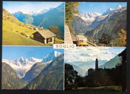 Soglio GR Blick Auf Bondascagruppe/ Postauto - Soglio