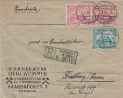 Sarre Lettre Recommandée Saarbrücken 1925 - Covers & Documents