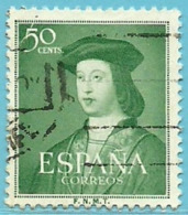 LOTE 1999   ///    (C013) ESPAÑA 1952.- Y&T 826º. Scott 787º. Michel 1003º. Edifil 1106º. - Used Stamps