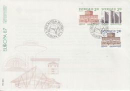 Enveloppe   FDC  1er  Jour   SUEDE    EUROPA    1987 - FDC