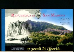 SAN MARINO - LIBRETTO 2001  -  17  SECOLI DI LIBERTA'  -  Perfetto Lusso - Postzegelboekjes