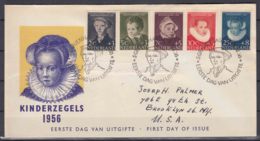 Netherlands 1956 Children Set On FDC First Day Cover Mi#685-689 - Briefe U. Dokumente