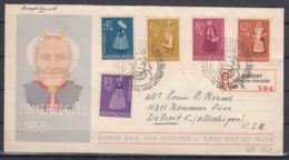 Netherlands 1958 Set On FDC First Day Cover Mi#712-716 - Lettres & Documents