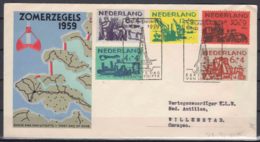 Netherlands 1959 Set On FDC First Day Cover Mi#730-734 - Lettres & Documents