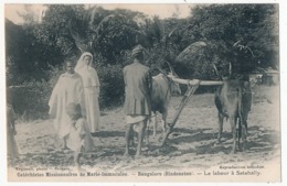 CPA - BANGALORE (Hindoustan) - Catéchistes Missionnaires De Marie-Immaculée - Le Labour à Satehally - Inde
