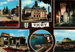 ! [03] CPM Vichy, La Poste, La Gare, 1981, Frankreich, France - Vichy