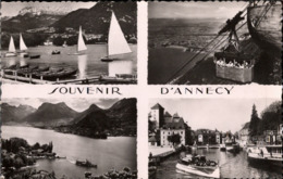 ! [74] 1953,  Ansichtskarte, Souvenir D' Annecy, Frankreich, Seilbahn - Annecy