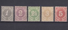 Netherlands Curacao 1889 Mi#19-23 Mint Hinged (2,5 Cents Never Hinged) - Curaçao, Antilles Neérlandaises, Aruba